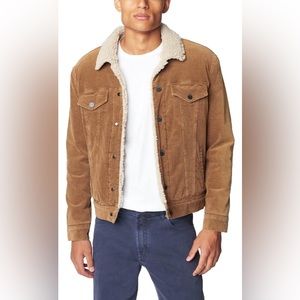 BlankNYC Men’s Brown Corduroy Jacket with Sherpa Lining (Size Small).
